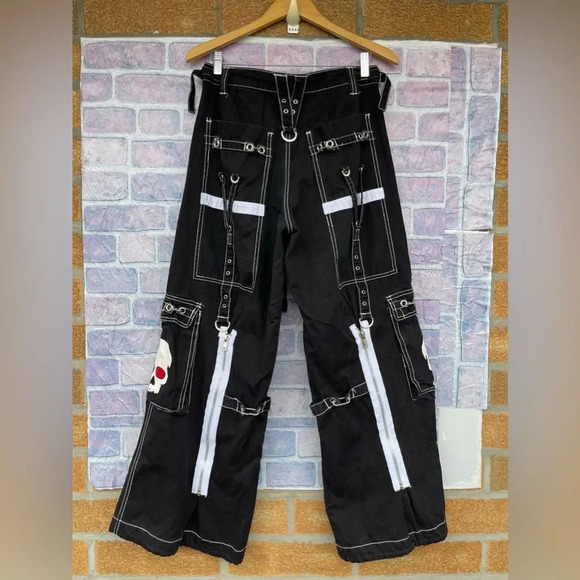 TRIPP NYC BLACK GOTH PUNK STREET RAVE PANTS MEDIUM - Picture 8 of 15